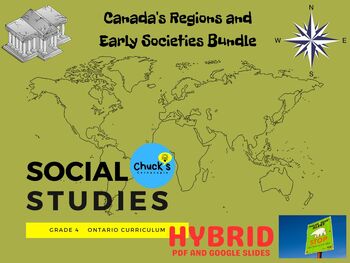 Preview of Social Studies - Canada's Regions and Early Societies Bundle - Grade 4 (Hybrid)
