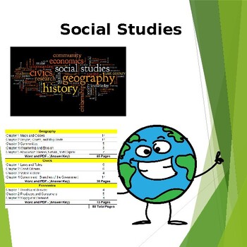 Preview of Social Studies - Civics,  Economics, and Geography - Workbook