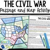 Civil War | Reading Passage and Map Coloring Activity for 
