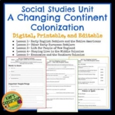 Social Studies - Colonies in America  Notes, Vocabulary, W