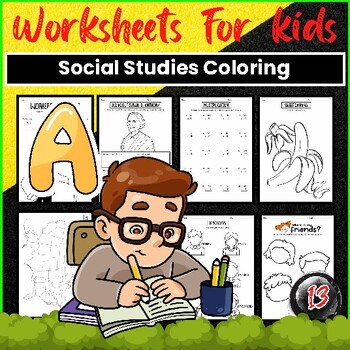Preview of Social Studies Coloring Make a Easy Kid Activity Printable Face Emotions Explore