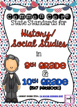 Preview of Social Studies Common Core Standards Posters