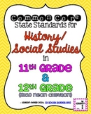 11th and 12th grade Social Studies Common Core Standards Posters