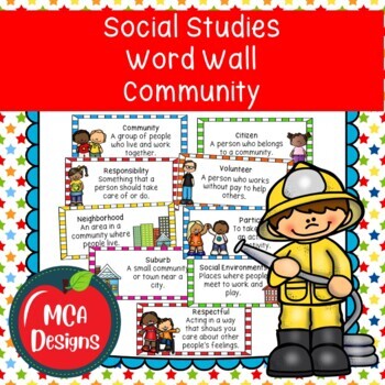 Preview of Social Studies Community Word Wall