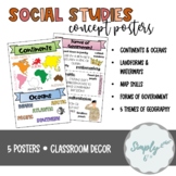Social Studies Concept Posters for Middle School