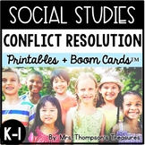 Conflict Resolution Social Studies + Boom Cards for Kinder