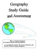 Social Studies : Continents and Oceans Assessment and Study Guide