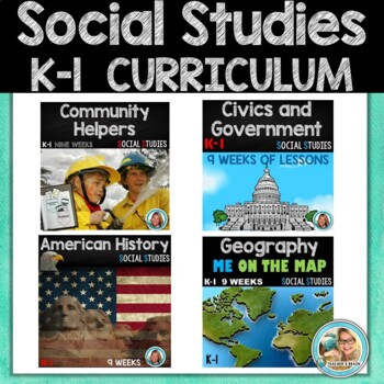 Preview of Social Studies Curriculum Kindergarten & First Grade BUNDLE