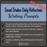 Social Studies Daily Warm Ups | Writing Prompts | Full Yea