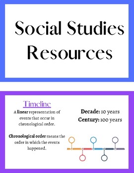Preview of Social Studies Definitions Resource - Government