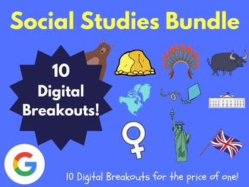 Preview of Social Studies Digital Breakout Bundle: (Oregon Trail, Government, & More)