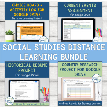 Preview of Social Studies Digital Activities Bundle for Google Drive