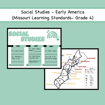 Preview of Social Studies- Early America (Missouri Learning Standards- Grade 4)