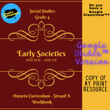 Preview of Social Studies - Early Societies - Grade 4 Workbook on Google™