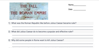 Preview of Social Studies Easy Lesson! Fall of the Roman Empire!