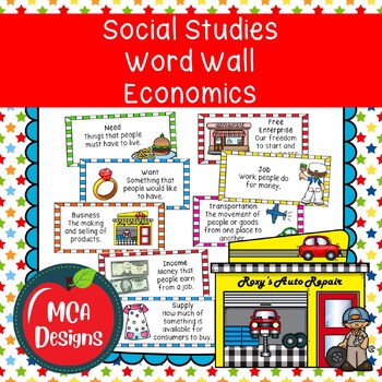 Preview of Social Studies Economics Word Wall