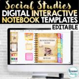 Social Studies Editable Digital Interactive Notebook Templ