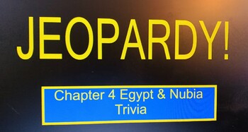 Preview of Social Studies Egypt and Nubia Jeopardy