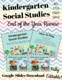 Social Studies End of Year Kindergarten Review Game CFU Fo