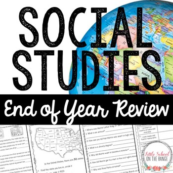 Preview of Social Studies End of Year Review Pack