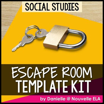 Preview of Social Studies Escape Room Template Kit - Create Your Own Escape Room