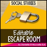 Social Studies Escape Room (editable) - Create Your Own Es
