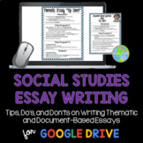 Social Studies Essay Writing DISTANCE LEARNING
