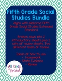Social Studies Extended Standards Fifth Grade Bundle