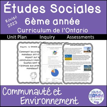 Preview of 2023 Ontario Social Studies Gr 6 Etudes Sociales Strand B  PDF & GS