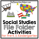 Social Studies File Folder Activities for Preschool and Ki