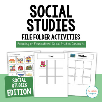 Preview of Social Studies File Folder Activities {for special education}