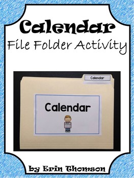 Preview of Social Studies File Folder Activity ~ Calendar