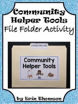 Preview of Social Studies File Folder Activity ~ Community Helper Tools