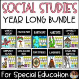 Social Studies For Special Education Year Long Bundle