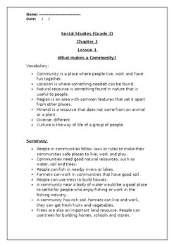 Preview of Social Studies-Geography Grade 3
