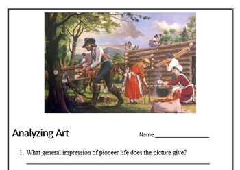 Preview of Social Studies - Graph and Chart Skills (7) Analyzing Art worksheet