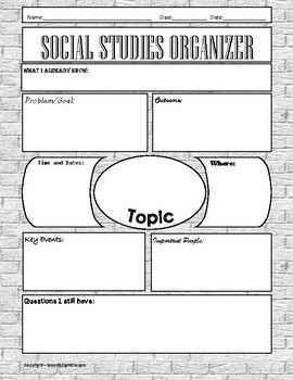 graphic organizer template social studies