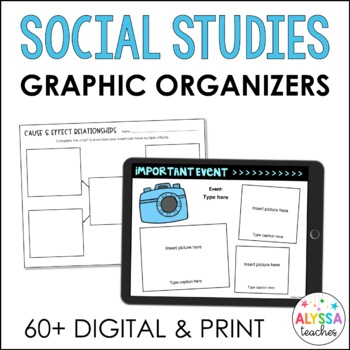 Preview of Social Studies Graphic Organizers | Digital and Print