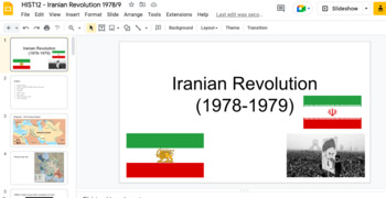 Preview of Social Studies - HIST12 - Iranian Revolution 1978/9