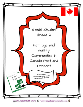 Preview of Full MINI UNIT (English) Social Studies Communities in Canada Past and Present