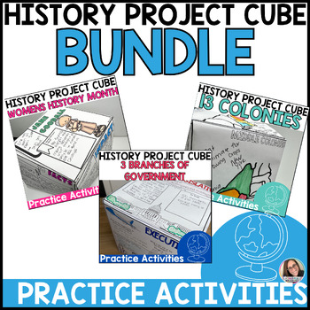 Preview of Social Studies & History 3D Project Cube - Craft & Activity for Gr #junesavings