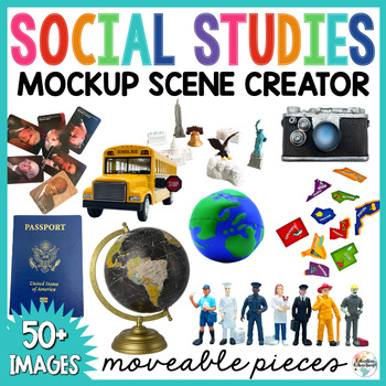Preview of Social Studies / History Moveable Pieces Clipart Elements for TPT Seller Mockups