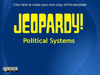 Preview of Social Studies/ History: Political Systems Jeopardy Game!