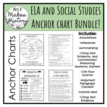 Preview of Social Studies/Informational Text Anchor Chart Bundle!