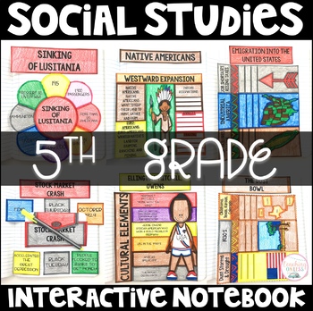 Preview of Social Studies Interactive Notebook - 5th Grade New Deal, WWI and MORE