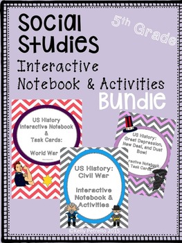 Preview of Social Studies Interactive Notebook & Activities 5th Grade