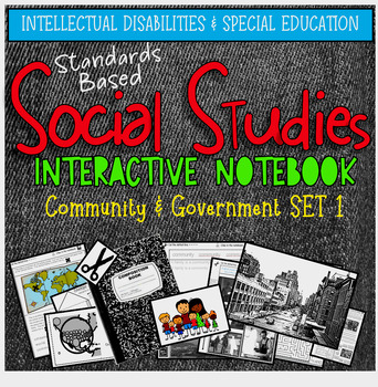 Preview of Social Studies Interactive Notebook: Community & Government #1 for Special Ed