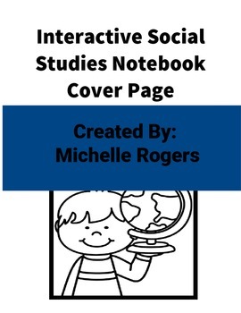 Preview of Social Studies Interactive Notebook Cover Page