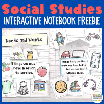 Preview of Social Studies Interactive Notebook Freebie | Needs and Wants