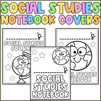 Preview of Social Studies Journal Notebook Covers